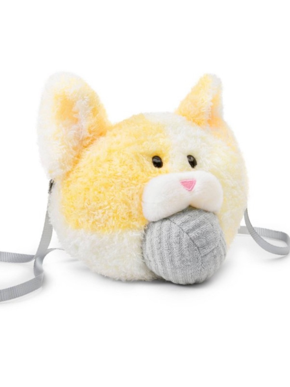 NEW FAO Schwarz Cliqs Kitty w/Gray Yarn Ball Purse